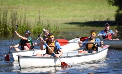 Students canoeing at Adventure Race