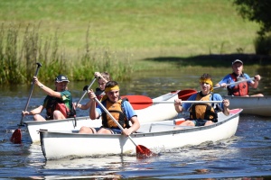 Students canoeing at Adventure Race