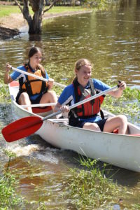 Students canoeing in Adventure Race