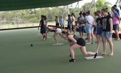 Lawn bowling on Year 12 Camp