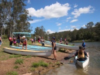 Year 6 Camp canoes