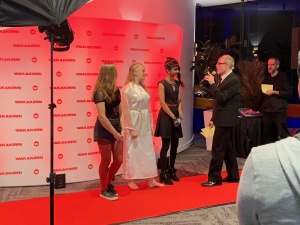 Students on the red carpet