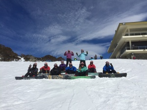 Students skiing on Year 10 camp